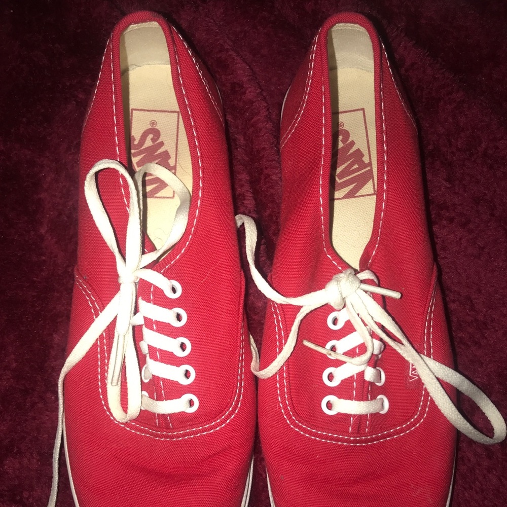 Red vans great condition